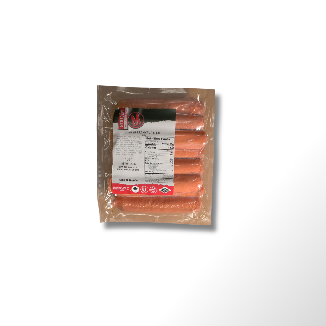 Beef Hot Dogs - (8 to the lb) - 80pcs - Mehadrin & Generation 7 - Kosher-Certified Product, A Favorite for Kosher Families for Everyday Cooking